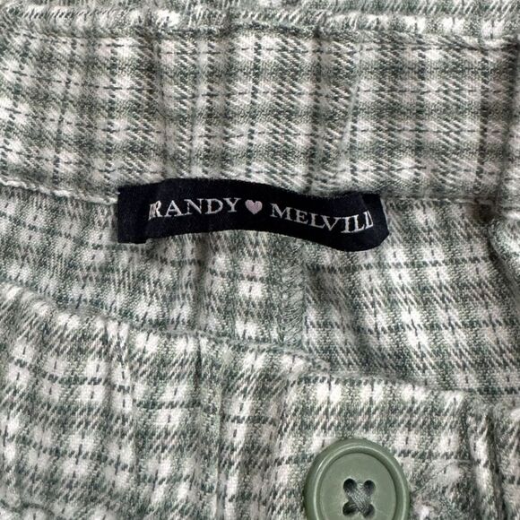Brandy Melville Plaid Green Pants Women’s Small - Picture 3 of 5
